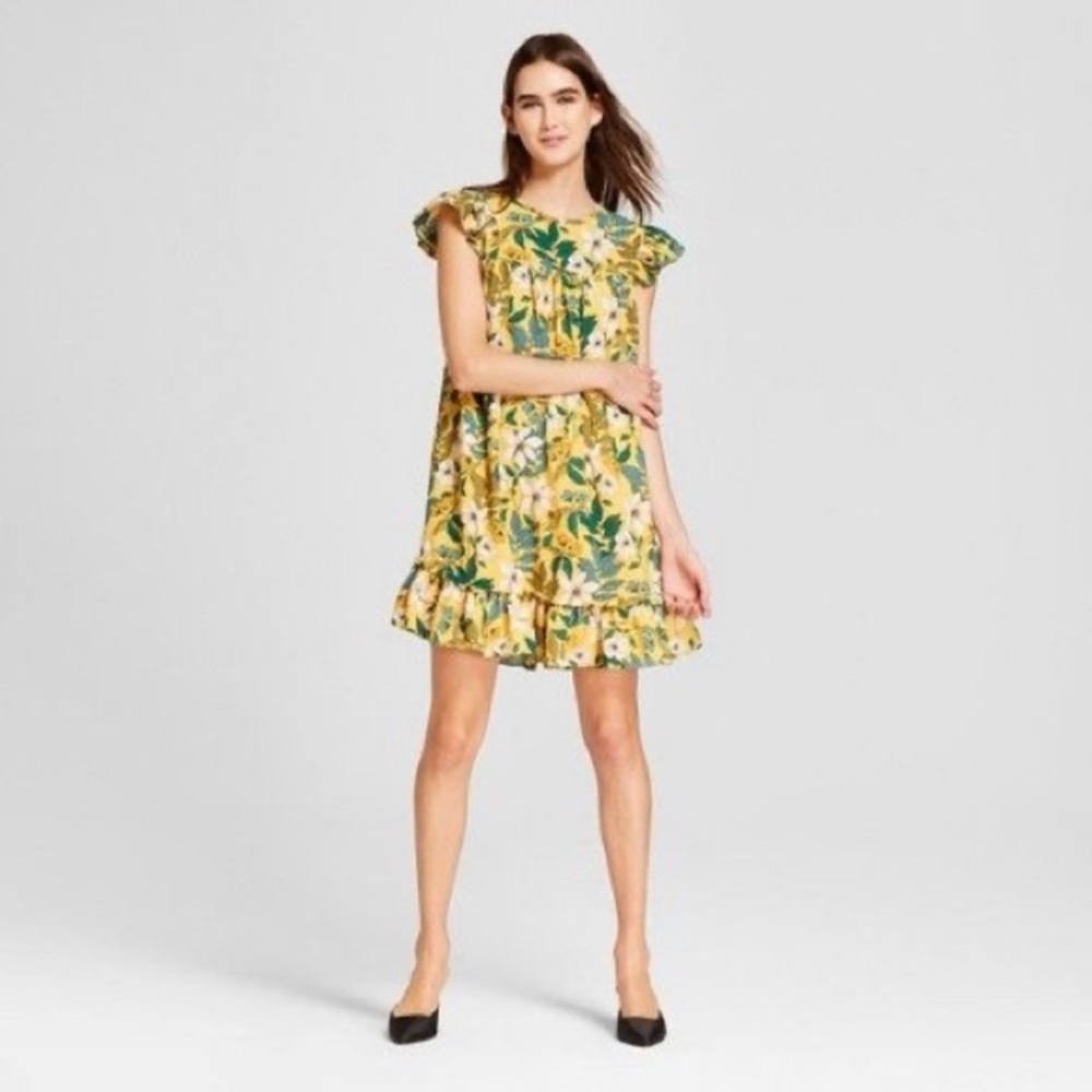 Who What Wear Target Babydoll Floral Dress SIZE M